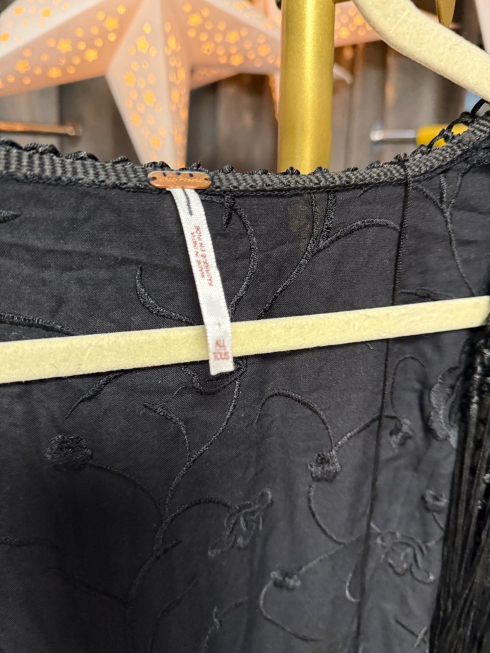 NWOT Free People London Nights Piano Duster in Black - Picture 9 of 9